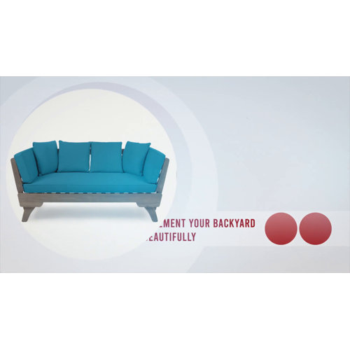 Foundstone™ Roni 65.5'' Wide Outdoor Patio Daybed with Cushions